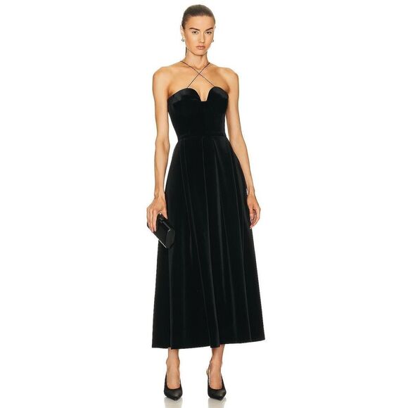 ALEX PERRY Patten Velvet Sweetheart Teacup Glove Dress AU14(US10) - Picture 3 of 12